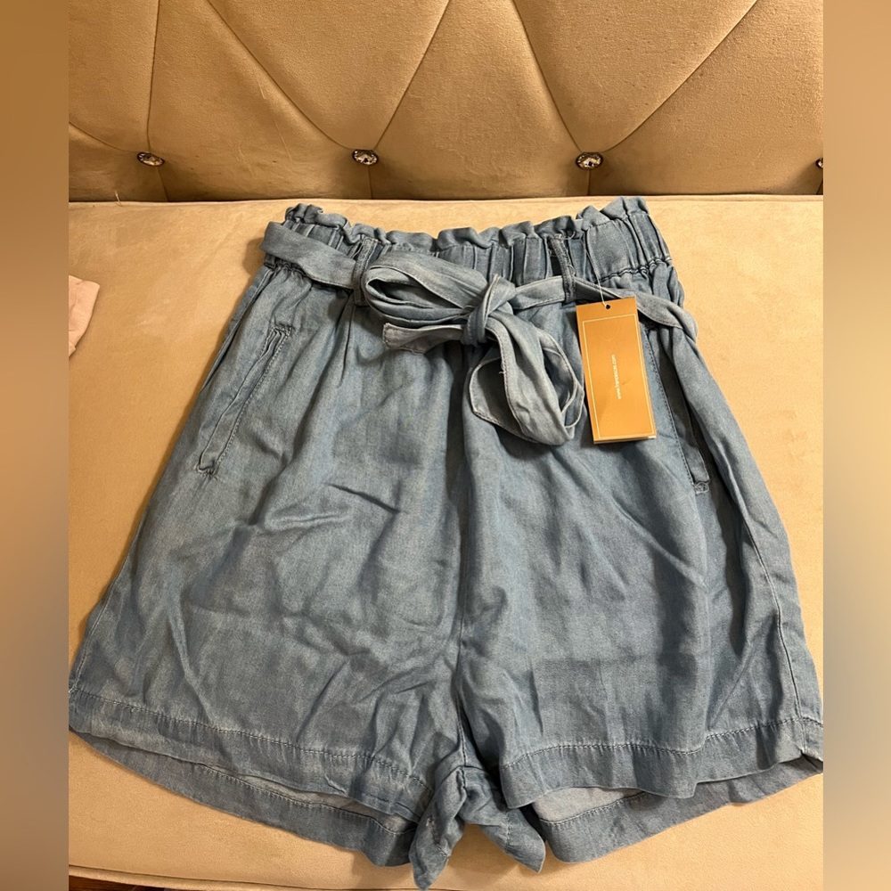 NWT Harper Heritage Denim High Waist Tie Shorts